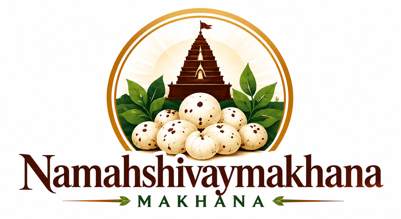 Generated image_ Namahshivaymakhana Temple Makhana Logo